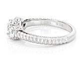 Judith Ripka White Lab Grown Diamond F VS2 Rhodium Over Sterling Silver Lucent Ring 1.00ctw