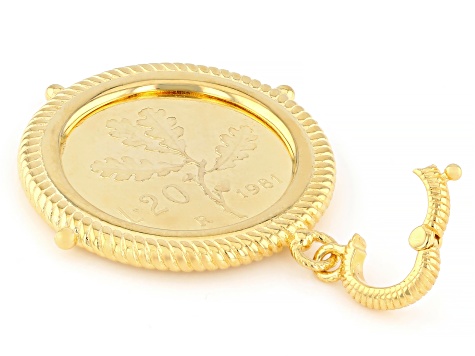 Judith Ripka 14k Gold Clad Genuine Italian 20-Lira Coin Enhancer