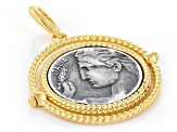 Judith Ripka 14k Gold Clad Genuine Italian 20-Lira Coin Rotating ...
