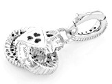 Judith Ripka White Cubic Zirconia Rhodium Over Sterling Silver Haute Knot Enhancer 2.74ctw