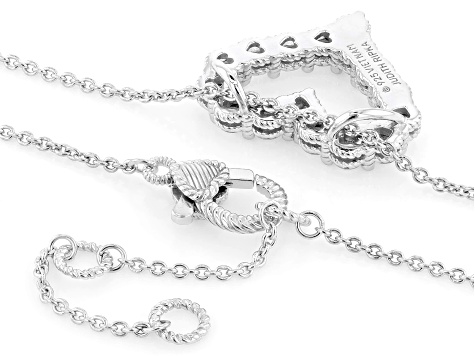 Judith Ripka Lab Grown Diamond F VS2 Rhodium Over Sterling Silver