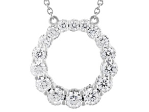 Judith Ripka White Lab Grown Diamond F VS2 Rhodium Over Sterling Silver Lucent Necklace 2.22ctw