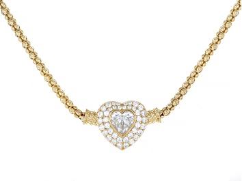 Judith Ripka White Cubic Zirconia Rhodium Over Sterling Silver