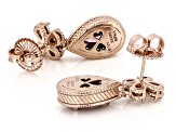 Judith Ripka Blush Cubic Zirconia 14k Rose Gold Clad Printemps Dangle Earrings 8.23ctw