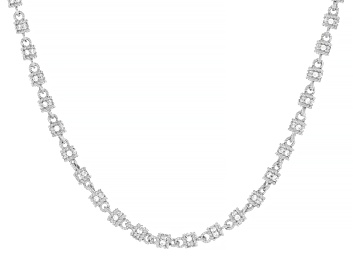 Judith Ripka White Cubic Zirconia Rhodium Over Sterling Silver