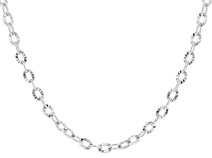 Judith Ripka White Cubic Zirconia Rhodium Over Sterling Silver Sunflower Chain Necklace 0.11ctw