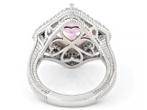 Judith Ripka Aurora Borealis With Cubic Zirconia Rhodium Over Sterling Silver Ring 7.15ctw