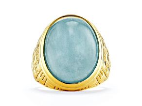 Judith Ripka Couture Ocean Reef Aquamarine 18K Gold Vermeil Ring