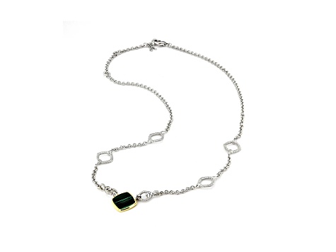Endless Necklace Labradorite and Quartz Station Style Sterling Silver Endless Necklace Labradorite and Quartz Station Style Sterling Silver
