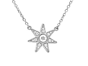 Judith Ripka Couture Little Luxuries White Topaz Sterling Silver Necklace 0.24ctw