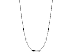 Judith Ripka Couture Nova Black Spinel Rhodium Over Sterling Silver Necklace