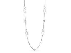 Judith Ripka Couture Nova Rhodium Over Sterling Silver Necklace