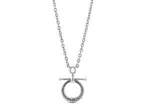 Judith Ripka Couture Vienna Rhodium Over Sterling Silver Pendant Necklace