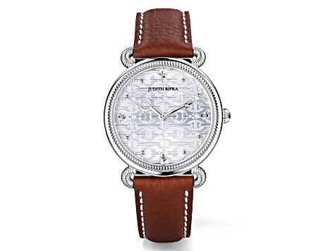 Judith Ripka Vienna Wristwatch Judith Ripka Couture Vienna White Diamond Accent With Orange  main image 3