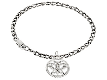 Picture of Judith Ripka Couture Little Jewels White Topaz Rhodium Over Sterling Silver Bracelet 0.07ct