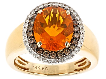 Picture of Orange Fire Opal 14K Yellow Gold Ring 2.50ctw