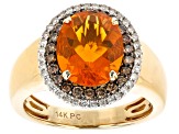 Orange Fire Opal 14K Yellow Gold Ring 2.50ctw