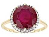 Red Mahaleo® Ruby 10k Yellow Gold Ring 3.99ctw