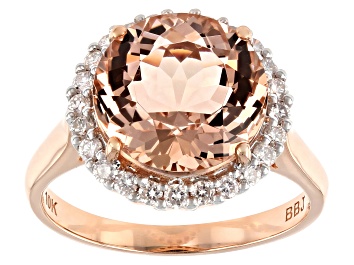 Picture of Peach Morganite 10k Rose Gold Ring 5.34ctw