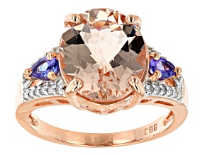 Peach Cor-De-Rosa Morganite™ 10k Rose Gold Ring 3.71ctw