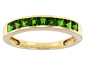 Green Chrome Diopside 10K Yellow Gold Ring 0.69ctw
