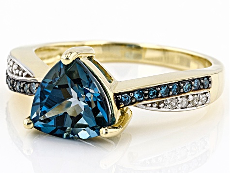 London Blue Topaz 10K Yellow Gold Ring 2.15ctw - JSA195 | JTV.com