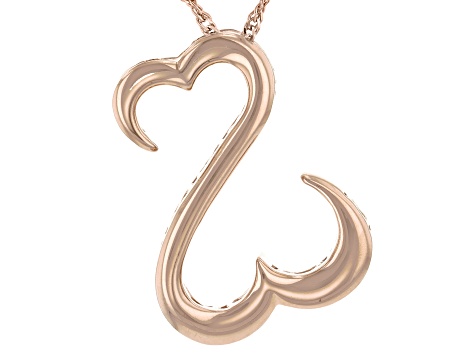 14k Rose Gold Over Sterling Silver Pendant With Chain