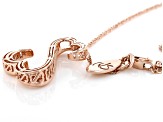 14k Rose Gold Over Sterling Silver Pendant With Chain