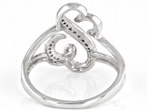 White Diamond Rhodium Over Sterling Silver Ring 0.12ctw