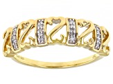 White Diamond Accent 14k Yellow Gold Over Sterling Silver Ring