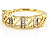 White Diamond Accent 14k Yellow Gold Over Sterling Silver Ring