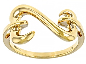 14k Yellow Gold Over Sterling Silver Open Design Ring