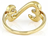 14k Yellow Gold Over Sterling Silver Open Design Ring