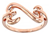 14k Rose Gold Over Sterling Silver Open Design Ring