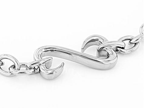 Rhodium Over Sterling Silver Bracelet