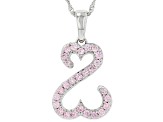 Pink Cubic Zirconia Rhodium Over Sterling Silver Pendant With Chain 1.25ctw