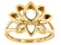 14k Yellow Gold Over Sterling Silver Lotus Flower Ring