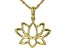 14k Yellow Gold Over Sterling Silver Lotus Flower Pendant