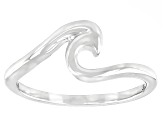 Rhodium Over Sterling Silver Wave Ring