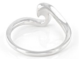 Rhodium Over Sterling Silver Wave Ring