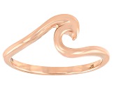 14k Rose Gold Over Sterling Silver Wave Ring