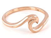 14k Rose Gold Over Sterling Silver Wave Ring