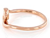 14k Rose Gold Over Sterling Silver Wave Ring