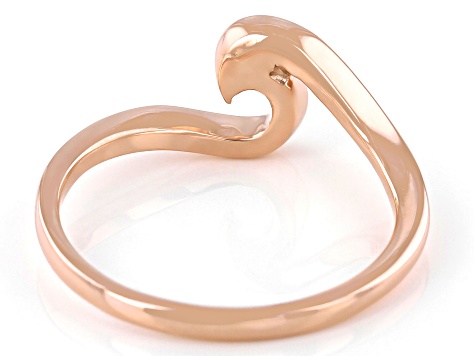 14k Rose Gold Over Sterling Silver Wave Ring