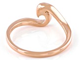 14k Rose Gold Over Sterling Silver Wave Ring