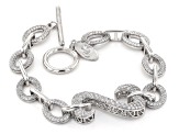White Cubic Zirconia Rhodium Over Sterling Silver Bracelet 4.20ctw