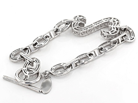 White Cubic Zirconia Rhodium Over Sterling Silver Bracelet 4.20ctw