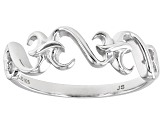Rhodium Over Sterling Silver Band Ring
