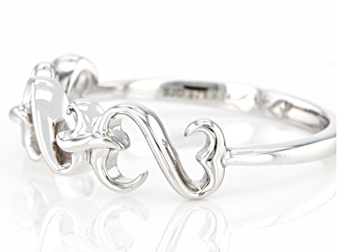 Rhodium Over Sterling Silver Band Ring