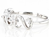 Rhodium Over Sterling Silver Band Ring